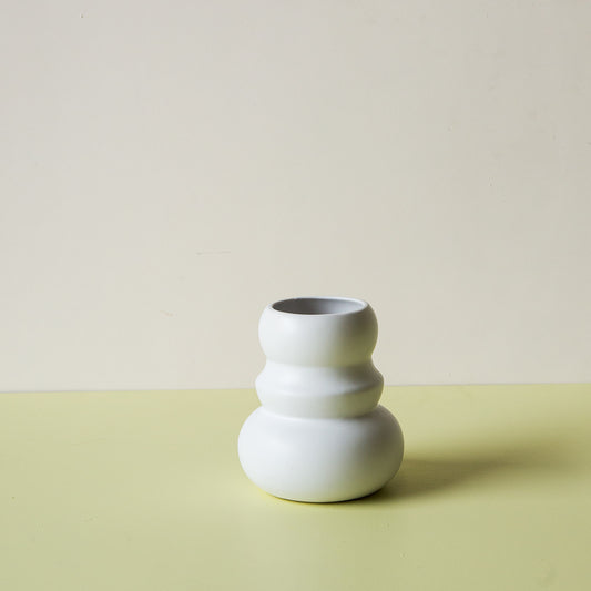 White Ripple Vase